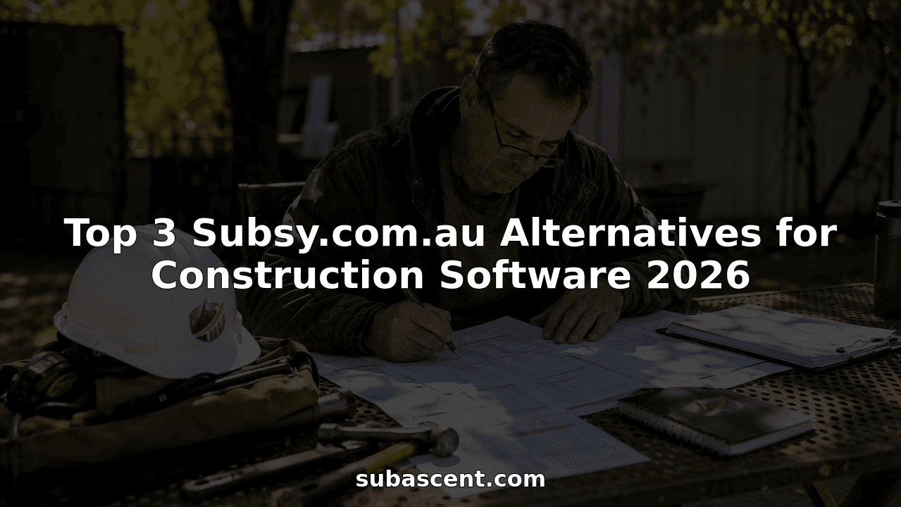 Top 3 Subsy.com.au Alternatives for Construction Software 2026